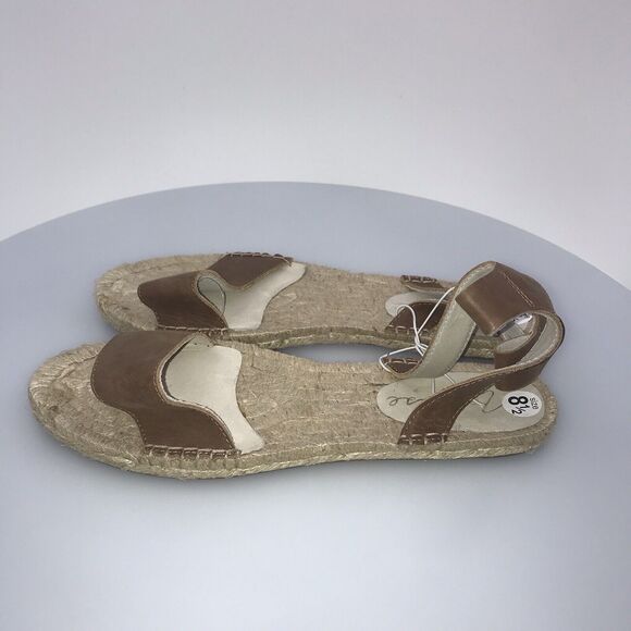 Matisse Espadrille Sandals Brown Strap Over Foot Straps Back Ankle Size 8.5 - Picture 4 of 8